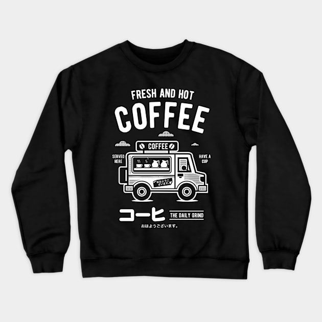 Coffee Van Fresh and Hot Crewneck Sweatshirt by TeeGo